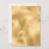 Invitation Vacances d'hiver Baby shower or Floral Fleur (Dos)