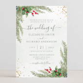 Invitation Vacances d'hiver Botanical Greenery Mariage