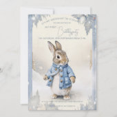 Invitation Vacances d'hiver de Peter Rabbit 1er anniversaire (Devant)