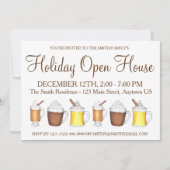 Invitation Vacances d'hiver Open House Chaud cacao Rhum Oeuf (Devant)