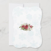 Invitation Vacances d'hiver Rouge Poinsettia Surprise 30 Anni (Dos)