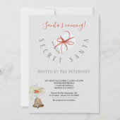 Invitation Vacances d'hiver | Secret Père Noël Christmas Part (Devant)