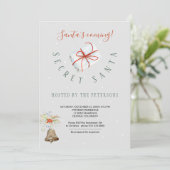 Invitation Vacances d'hiver | Secret Père Noël Christmas Part (Debout devant)