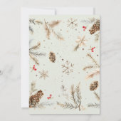 Invitation Vacances d'hiver verdoyantes (Dos)