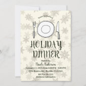 Invitation Vacances Diner Fête Crème Ivoirienne Noël Grandes (Devant)