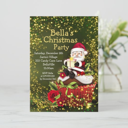 Invitation Vacances Échange de cookies Fête de Noël Invitatio (Debout devant)