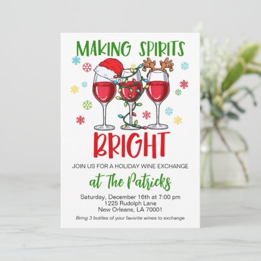 Invitation Vacances : échange de vins (Debout devant)