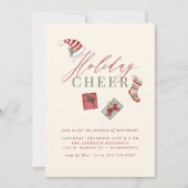 Invitation Vacances en aquarelle moderne Soirée de Noël (Devant)