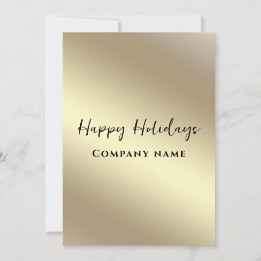 Invitation Vacances en or moderne noir cocktail fête entrepri (Dos)