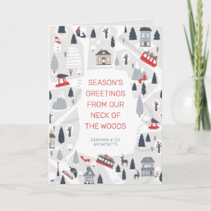 Invitation Vacances en ville Noël voeux de Noël