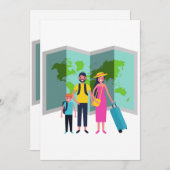 Invitation Vacances familiales Faire des souvenirs ensemble D (Devant / Derrière)