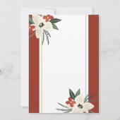 Invitation Vacances Floral Wreath 40e fête d'anniversaire (Dos)