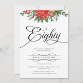 Invitation Vacances florales Festive 80e anniversaire (Devant)