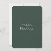 Invitation Vacances hiver verdure wreath bokeh entreprise (Dos)