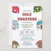 Invitation Vacances hivernales Douces moches fête d'anniversa (Devant)