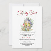 Invitation Vacances Lanterne et Baubles Fête (Devant)