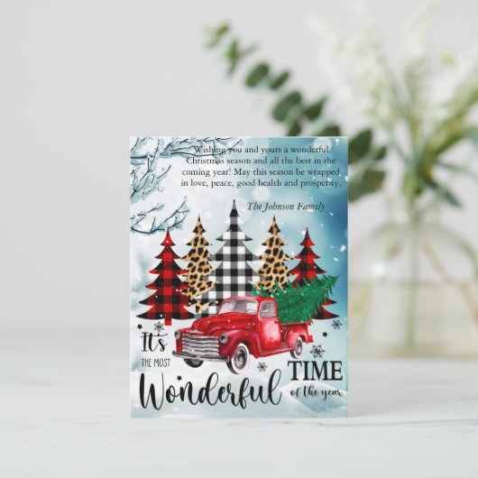 Invitation Vacances Merveilleux temps de l'année Camion Vinta (Debout devant)