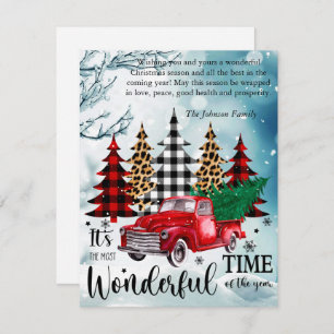 Invitation Vacances Merveilleux temps de l'année Camion Vinta