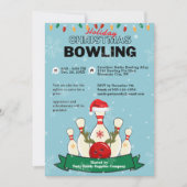 Invitation Vacances Noël Bowl LT Blue Green Snow Party (Devant)