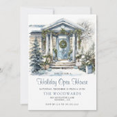 Invitation Vacances Noël Maison d'hiver (Devant)