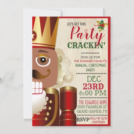Invitation Vacances Nutcracker Ethnique Africaine