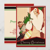 Invitation Vacances Open House Art Déco Roaring Twenties (Devant / Derrière)