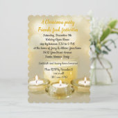 Invitation Vacances Open House Cocktail Party Bougies d'or (Debout devant)