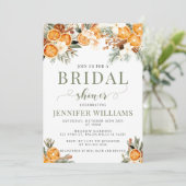 Invitation Vacances oranges d'hiver verdure douche nuptiale (Debout devant)