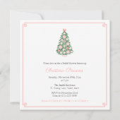 Invitation Vacances Pink Green Chinoiserie Wedding shower (Devant)