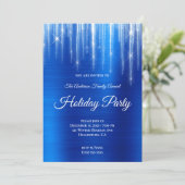 Invitation Vacances Royal Blue Foil (Debout devant)