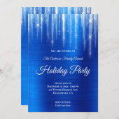 Invitation Vacances Royal Blue Foil (Devant / Derrière)