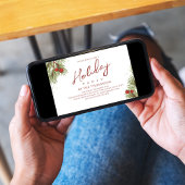 Invitation Vacances Simple Calligraphie Script Verdure Berrie