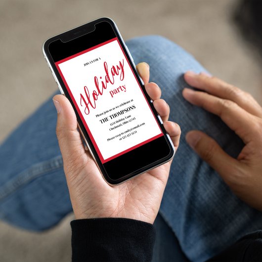 Invitation Vacances Simple Cute Calligraphie Script Minimalis