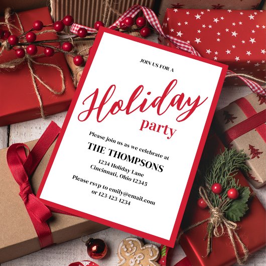 Invitation Vacances Simple Cute Calligraphie Script Minimalis