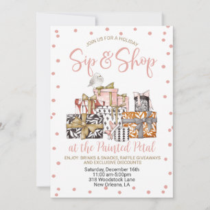 Invitation Vacances Sip and Shop