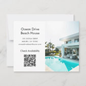 Invitation Vacation Rental Property Beach Promo Postcard (Devant)
