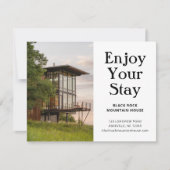 Invitation Vacation Rental Property Business Welcome Postcard (Devant)