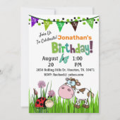 Invitation Vache À L'Anniversaire De La Ferme (Devant)