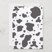 Invitation Vache Anniversaire Poster de animal de fête Motif (Dos)