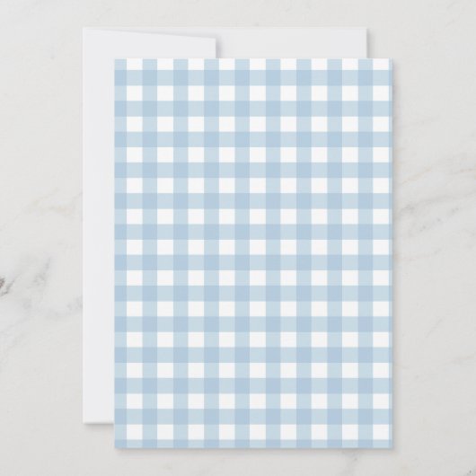 Invitation Vache Avez-Vous Entendu Moos bleu Plaid Anniversai (Dos)