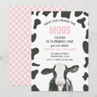 Vache Avez-vous entendu Moos rose Plaid Anniversai