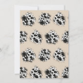 Invitation Vache | Baby shower Boho | Pampas Grasse (Dos)