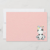 Invitation Vache bébé premier anniversaire Fluale Veau Collag (Dos)