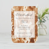 Invitation Vache blanche Brown (Debout devant)