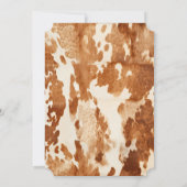 Invitation Vache blanche Brown (Dos)