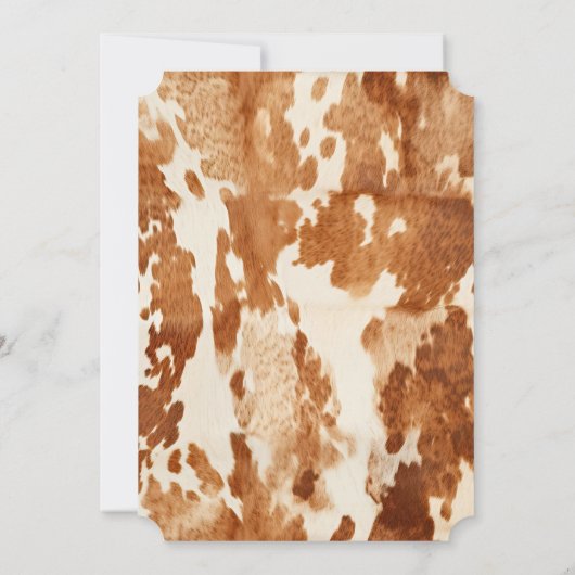 Invitation Vache blanche Brown (Dos)