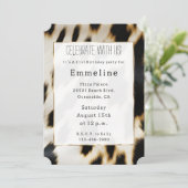 Invitation Vache blanche noire (Debout devant)