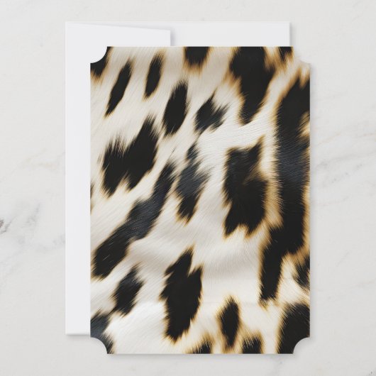 Invitation Vache blanche noire (Dos)