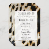 Invitation Vache blanche noire (Devant / Derrière)