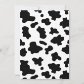 Invitation Vache blanche noire rose florale Imprimer Annivers (Dos)